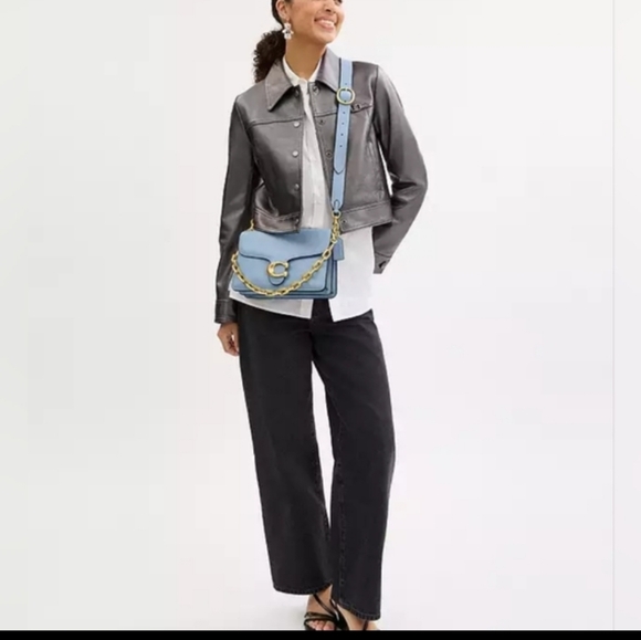 🥰SOLD🥰Price Firm Coach Bluebell Chain Tabby Leather Shoulder Bag - Picture 6 of 16